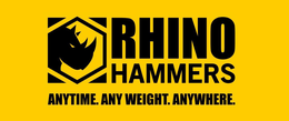 RHINO HAMMERS ANYTIME. ANY WEIGHT. ANYWHERE. trademark