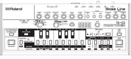R ROLAND IN MIDI OUT MIX IN OUTPUT PHONES VOLUME USB POWER BASS LINE TUNING CUTT OFF FREQ RESONANCE ENV MOD DECAY ACCENT TRIGGER IN OUTPUT CV GATE OVERDRIVE DELAY TIME FEEDBACK WAVEFORM TRACK PATT. GROUP I II III IV 1 2 3 4 5 6 7 MODE WRITE PLAY TRACK PLAY WRITE PATTERN TEMPO VALUE TB-03 COMPUTER CONTROLLED D.C. BAR RESET PATTERN CLEAR PITCH MODE C C# D D# E F F# G G# A A# B C TIME MODE BACK RUN/STOP FUNCTION BAR NORMAL MODE PATTERN SECTOR DEL INS 1 2 3 4 5 6 7 8 SELECTOR 1 DEL 2 INS 3 4 5 6 7 8 9 0 100 200 TRANSPOSE DOWN UP STEP 3 ACCENT SLIDE A B PATT. SECTION D.S. WRITE/NEXT TAP trademark