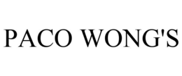 PACO WONG'S trademark