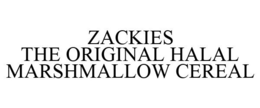ZACKIES THE ORIGINAL HALAL MARSHMALLOW CEREAL trademark