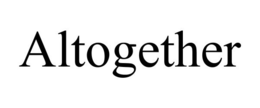 ALTOGETHER trademark