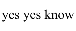 YES YES KNOW trademark