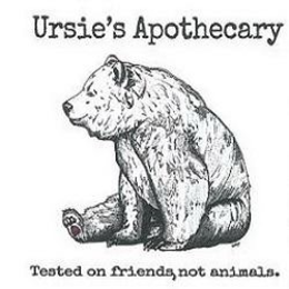URSIE'S APOTHECARY TESTED ON FRIENDS, NOT ANIMALS. trademark