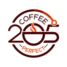 205 DEGREES PERFECT COFFEE trademark