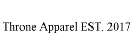 THRONE APPAREL EST. 2017 trademark
