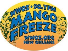 WWOZ 90.7 FM MANGO FREEZE WWNO.ORG NEW ORLEANS trademark