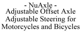 - NUAXLE - ADJUSTABLE OFFSET AXLE ADJUSTABLE STEERING FOR MOTORCYCLES AND BICYCLES trademark