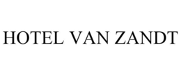 HOTEL VAN ZANDT trademark