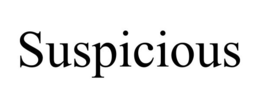 SUSPICIOUS trademark
