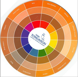 TERRI TOMLINSON MAKEUP TRAINING ACADEMY ORANGE ORANGE-YELLOW YELLOW YELLOW-GREEN GREEN GREEN-BLUE BLUE BLUE-VIOLET VIOLET VIOLET-RED RED RED-ORANGE trademark