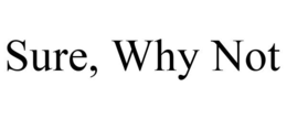 SURE, WHY NOT trademark