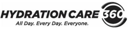 HYDRATION CARE 360 ALL DAY. EVERY DAY. EVERYONE. trademark