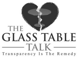 THE GLASS TABLE TALK TRANSPARENCY IS THE REMEDY trademark
