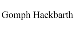 GOMPH HACKBARTH trademark