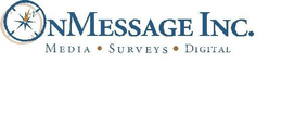 ONMESSAGE INC. MEDIA ·  SURVEYS · DIGITAL trademark