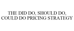 THE DID DO, SHOULD DO, COULD DO PRICINGSTRATEGY trademark