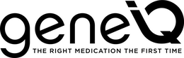 GENEIQ THE RIGHT MEDICATION THE FIRST TIME trademark