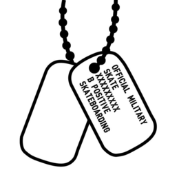 OFFICIAL MILITARY SKATE XXXXXXXXX B POSITIVE SKATEBOARDING trademark