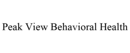 PEAK VIEW BEHAVIORAL HEALTH trademark