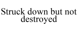 STRUCK DOWN BUT NOT DESTROYED trademark
