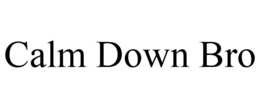 CALM DOWN BRO trademark