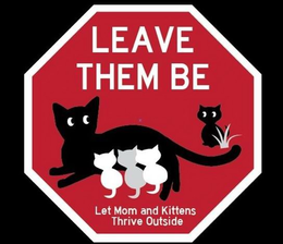 LEAVE THEM BE LET MOM AND KITTENS THRIVE OUTSIDE trademark