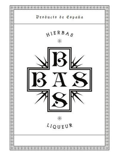 BAS BAS HIERBAS LIQUEUR PRODCUTO DE ESPANA trademark