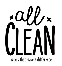 ALL CLEAN WIPES THAT MAKE A DIFFERENCE.XX trademark