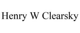 HENRY W CLEARSKY trademark