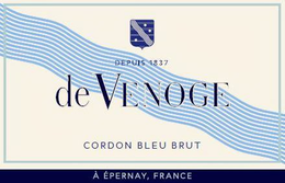 DEPUIS 1837 DE VENOGE CORDON BLEU BRUT À ÉPERNAY FRANCE trademark