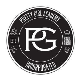 PG PRETTY GIRL ACADEMY INCORPORATED ESTB SINCE BIRTH trademark