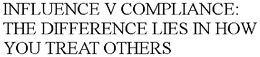 INFLUENCE V COMPLIANCE: THE DIFFERENCE LIES IN HOW YOU TREAT OTHERS trademark