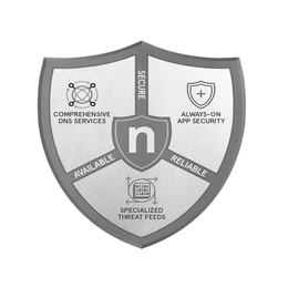 N SECURE AVAILABLE RELIABLE COMPREHENSIVE DNS SERVICES ALWAYS-ON APP SECURITY SPECIALIZED THREAT FEEDS trademark