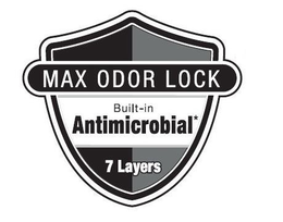 MAX ODOR LOCK BUILT-IN ANTIMICROBIAL* 7LAYERS trademark