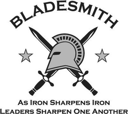 BLADESMITH AS IRON SHARPENS IRON LEADERS SHARPEN ONE ANOTHER trademark