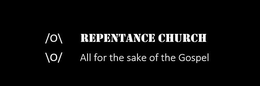 REPENTANCE CHURCH /O\ \O/ ALL FOR THE SAKE OF THE GOSPEL trademark