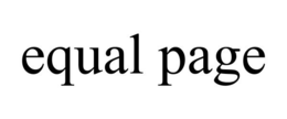 EQUAL PAGE trademark