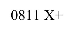 0811 X+ trademark
