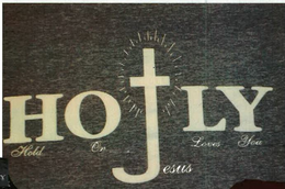 HOLY HOLD ON JESUS LOVES YOU trademark