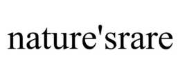 NATURE'SRARE trademark