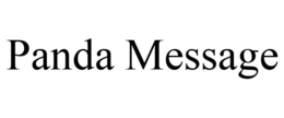PANDA MESSAGE trademark