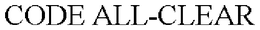 CODE ALL-CLEAR trademark