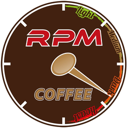 RPM COFFEE LIGHT MEDIUM DARK ROAST trademark