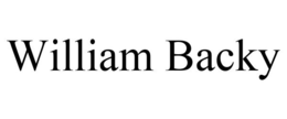 WILLIAM BACKY trademark