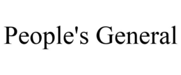 PEOPLE'S GENERAL trademark