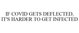 IF COVID GETS DEFLECTED, IT'S HARDER TO GET INFECTED trademark