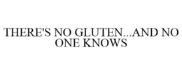 THERE'S NO GLUTEN...AND NO ONE KNOWS trademark