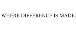 WHERE DIFFERENCE IS MADE trademark