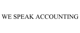 WE SPEAK ACCOUNTING trademark