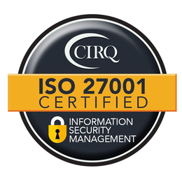 CIRQ. ISO 27001 CERTIFIED. INFORMATION SECURITY MANAGEMENT trademark